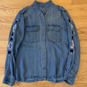 Rails Knox Women's Distressed Denim Blue Jacket - Size XS - NWOT!